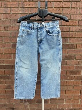 Vintage 90s Wrangler Authentic Jeans Waist Size 29 Mom Altered to Cropped Length